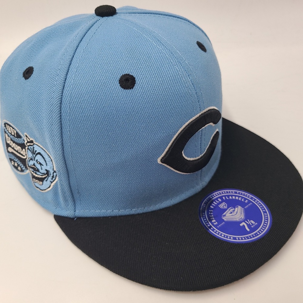 Indianapolis Clowns Hat Fitted 7 1/8 Ebbets Field Flannels Blue Negro Leagues